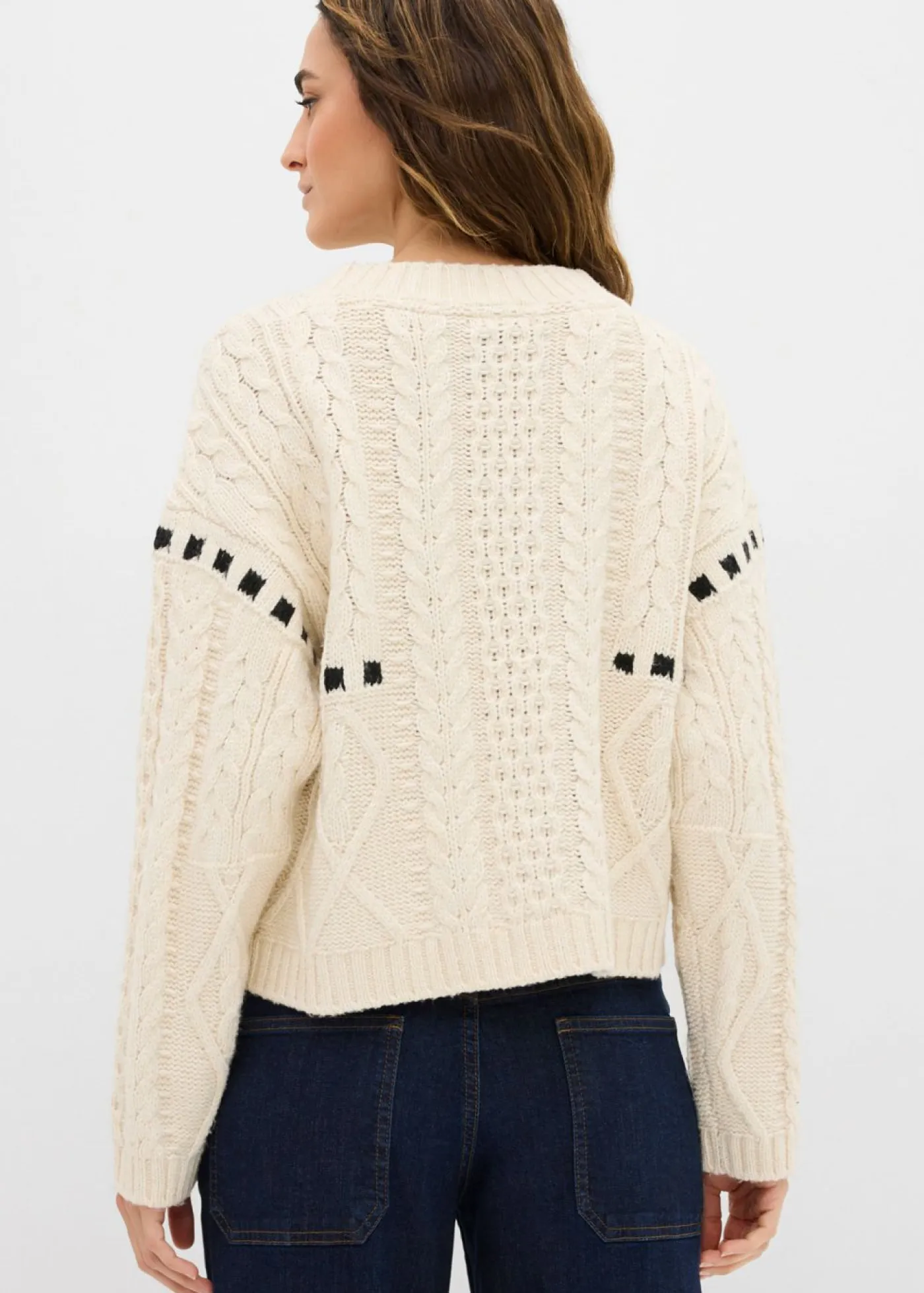 Mujer bonprix bonprix Jersey de punto grueso con patrón trenzado