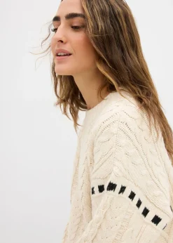 Mujer bonprix bonprix Jersey de punto grueso con patrón trenzado
