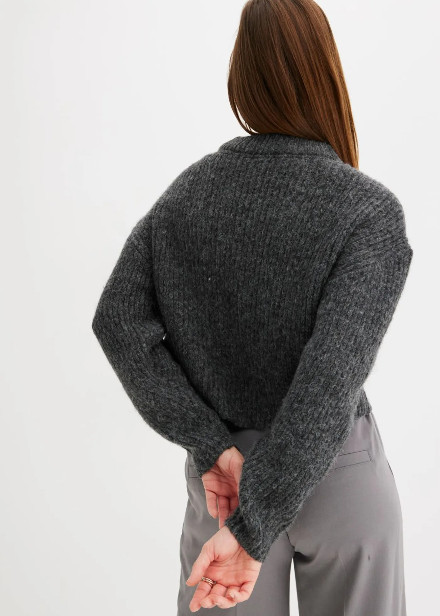 Mujer bonprix bonprix Jersey de punto grueso de mezcla de lana suave