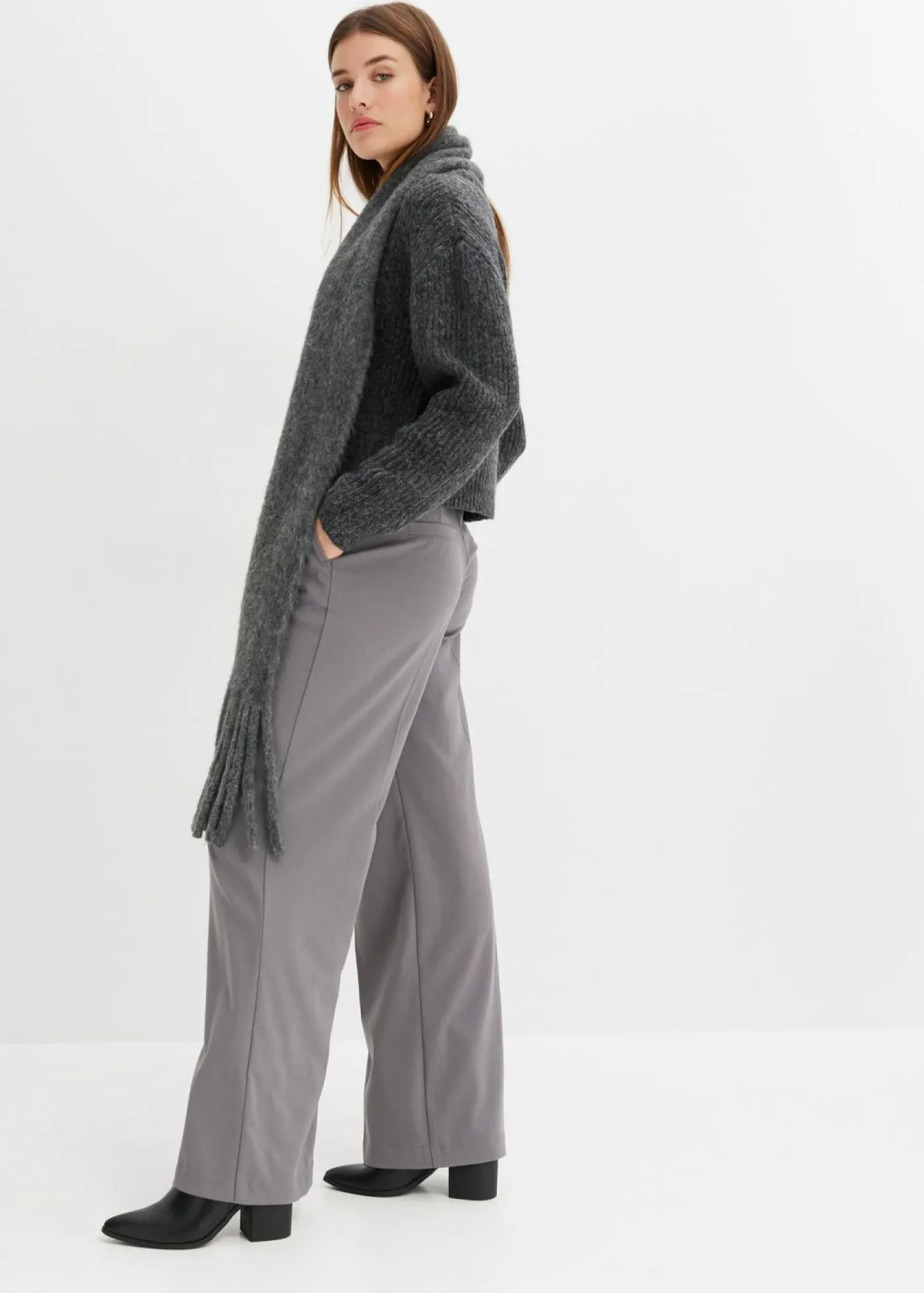 Mujer bonprix bonprix Jersey de punto grueso de mezcla de lana suave