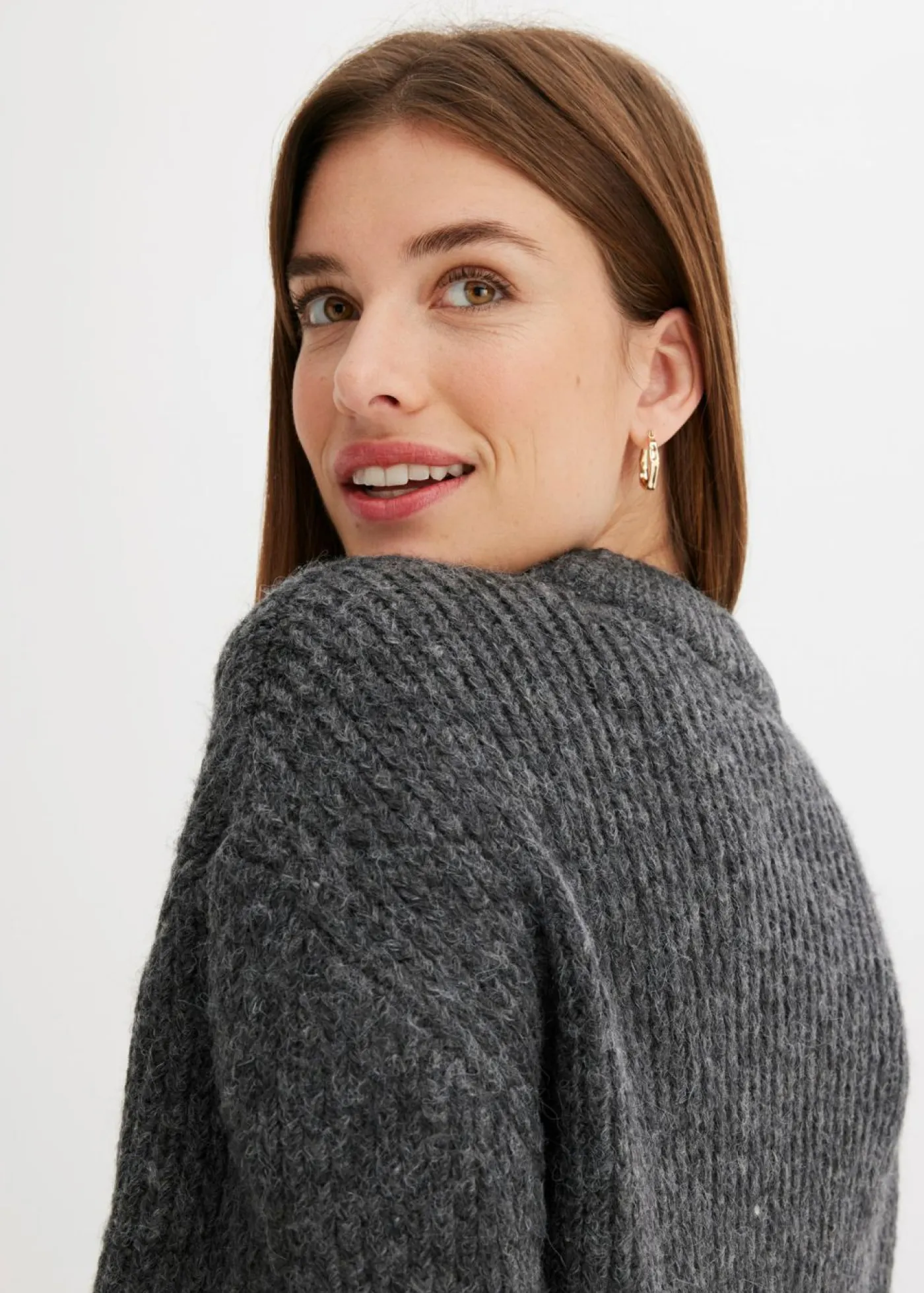 Mujer bonprix bonprix Jersey de punto grueso de mezcla de lana suave