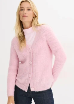 Mujer bonprix bonprix Jersey de punto grueso de canalé con efecto brillante