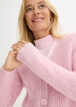 Mujer bonprix bonprix Jersey de punto grueso de canalé con efecto brillante