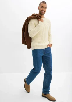 Hombre bonprix bonprix Jersey de punto grueso en suave mezcla de algodón