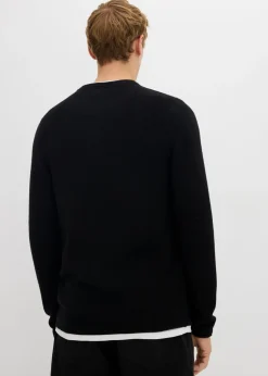 Hombre bonprix bonprix Jersey estructurado con aspecto 2 en 1, confeccionado en mezcla de algodón