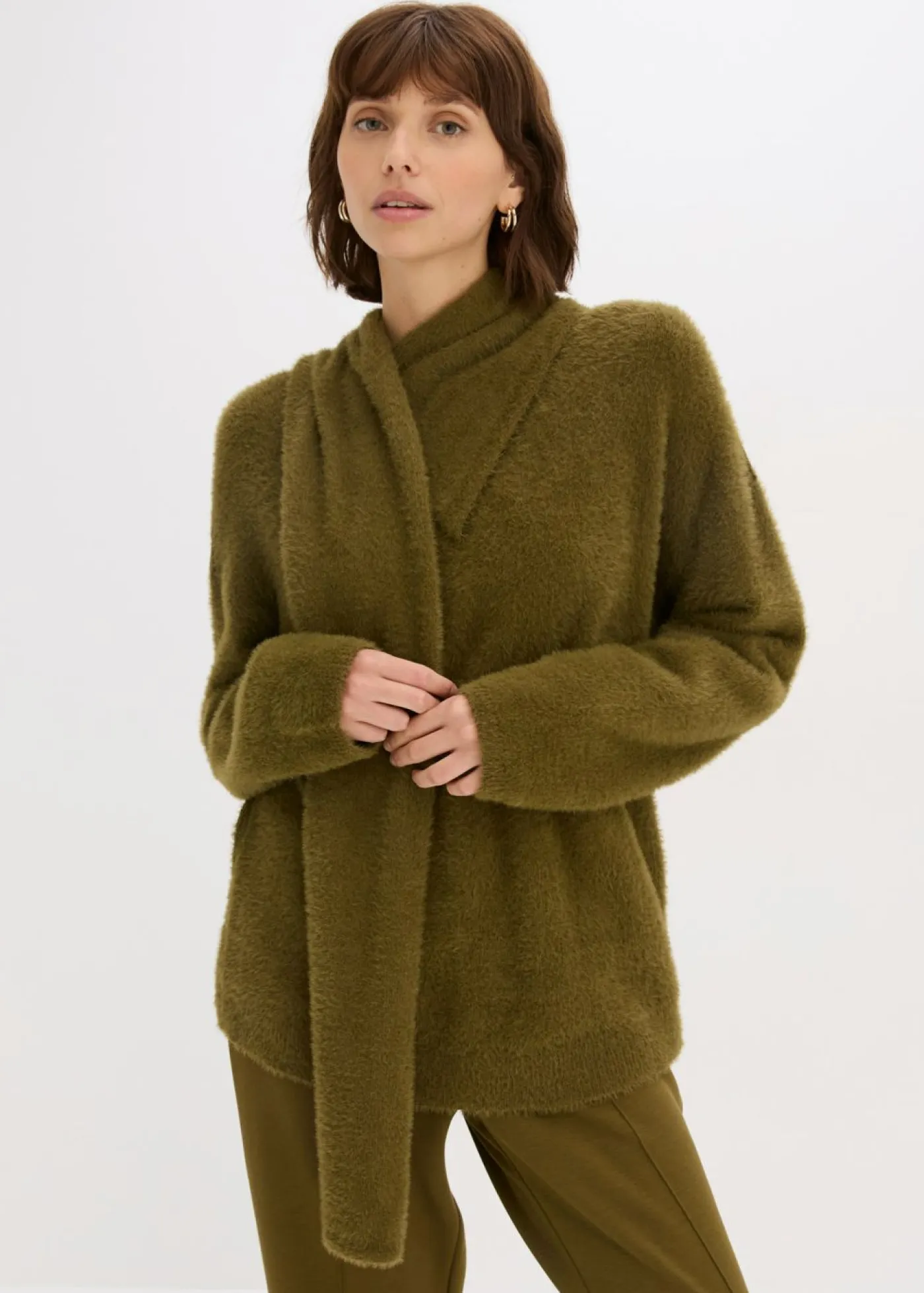 Mujer bonprix bonprix Jersey holgado con chal