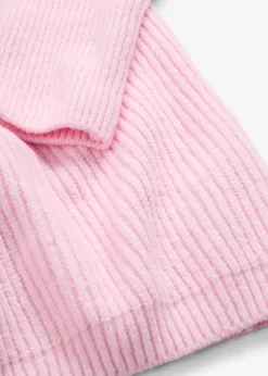 bonprix bonprix Jerséis|Ropa De Punto>Jersey holgado con cuello tipo polo rosa cristal