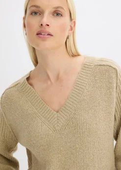 Mujer bonprix bonprix Jersey holgado con escote en V