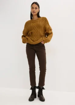 Mujer bonprix bonprix Jersey holgado con flecos