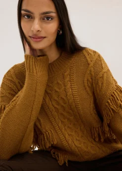 Mujer bonprix bonprix Jersey holgado con flecos