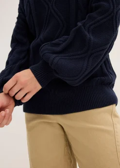 Mujer bonprix bonprix Jersey holgado con patrón trenzado