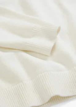 bonprix bonprix Básicos|Jerséis>Jersey holgado de algodón puro Blanco lana