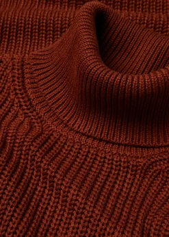 Mujer bonprix bonprix Jersey holgado de cuello vuelto de mezcla de algodón