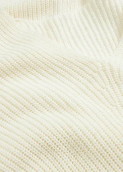 bonprix bonprix Jerséis|Ropa De Punto>Jersey holgado de mezcla de lana Blanco-crema