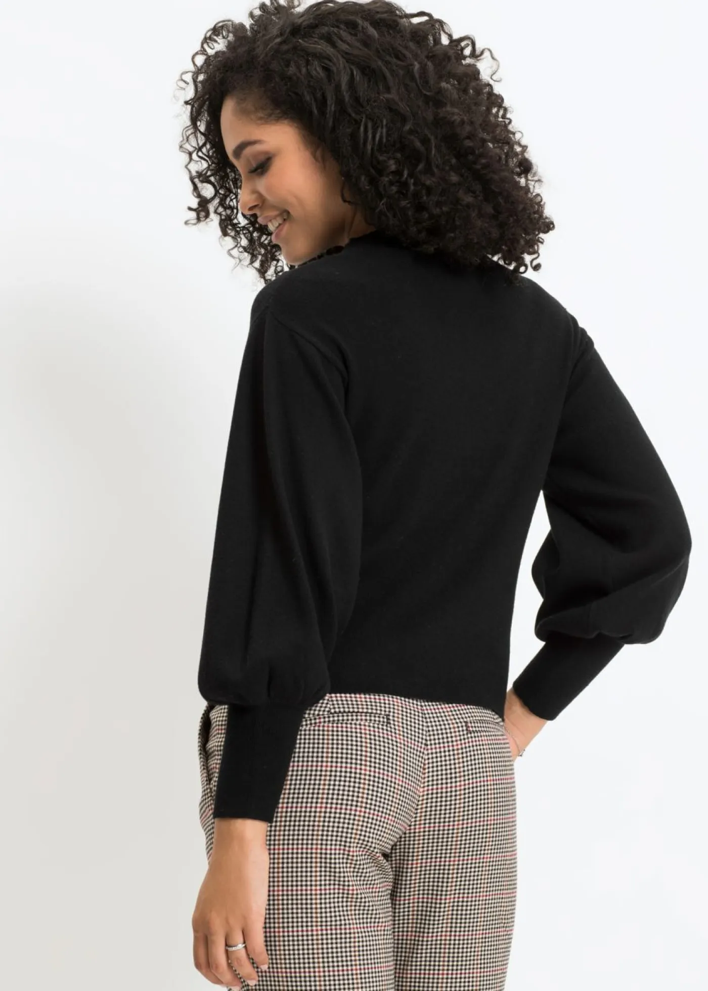 bonprix BODYFLIRT Jerséis|Ropa De Punto>Jersey holgado de mezcla de viscosa Negro