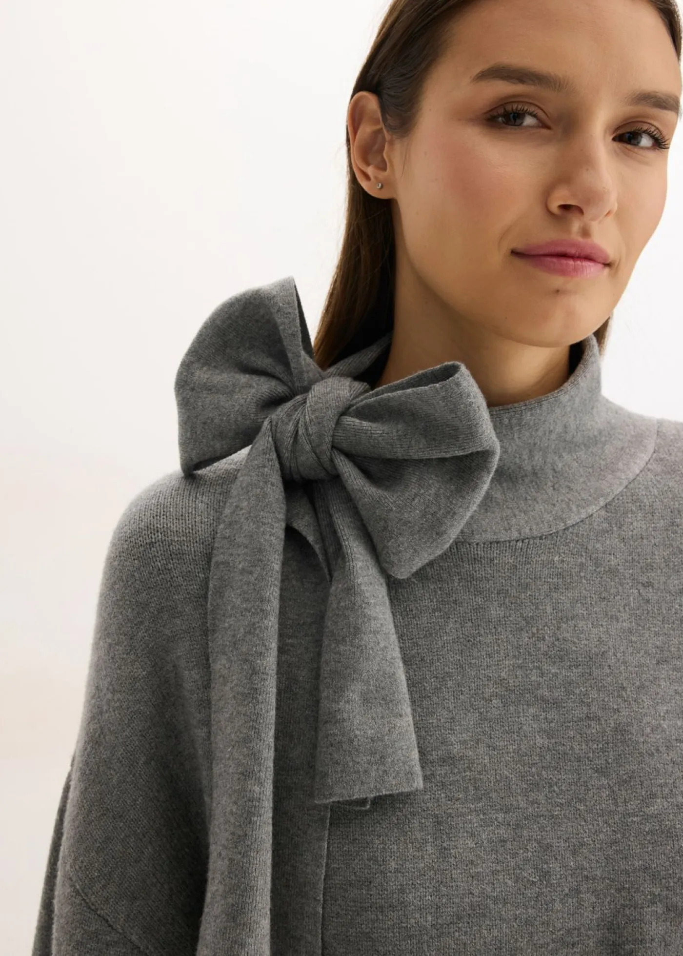 bonprix bonprix Esenciales|Jerséis>Jersey holgado de mezcla de viscosa suave Gris jaspeado