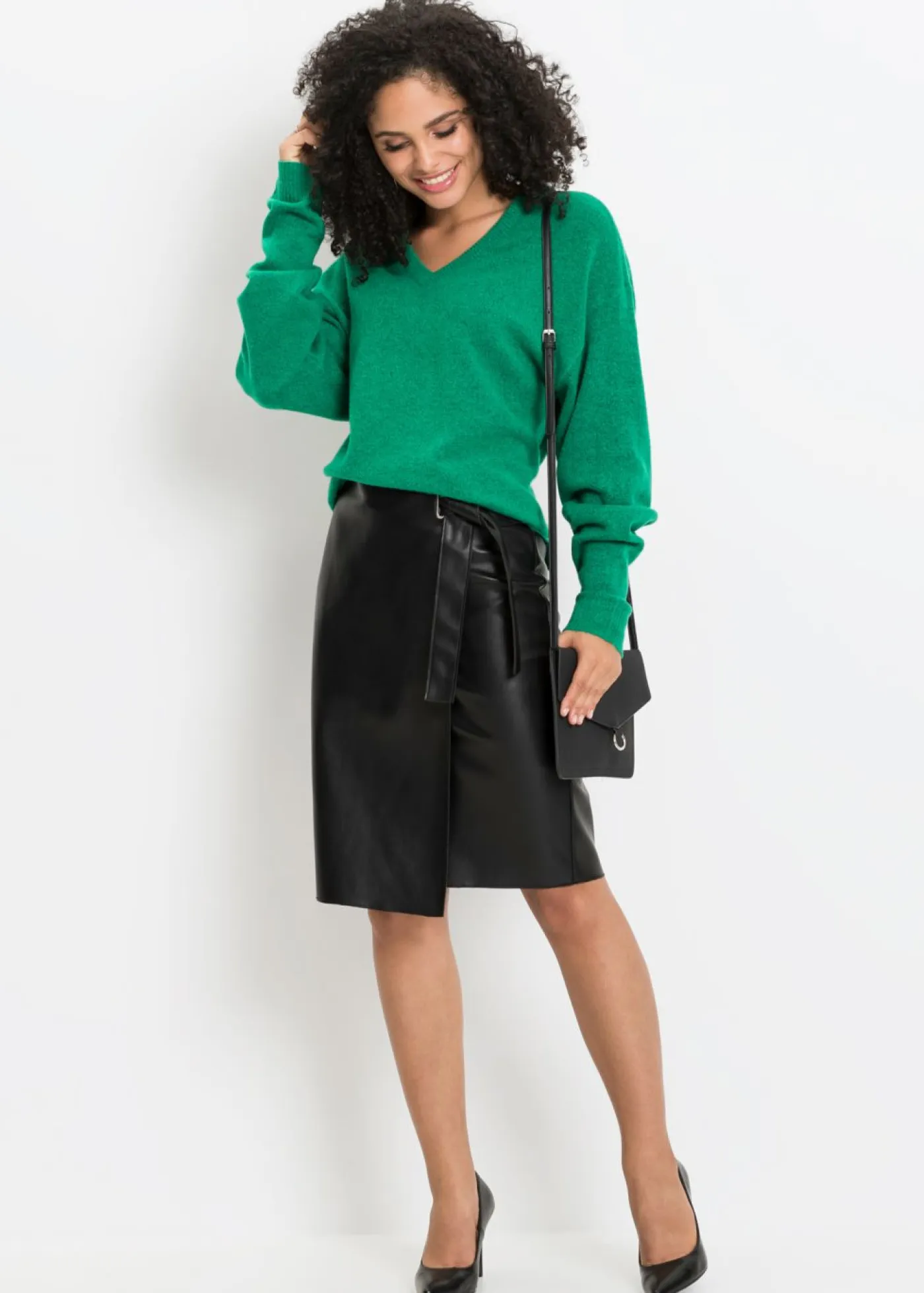 bonprix bonprix Jerséis|Ropa De Punto>Jersey holgado de punto Verde menta jaspeado