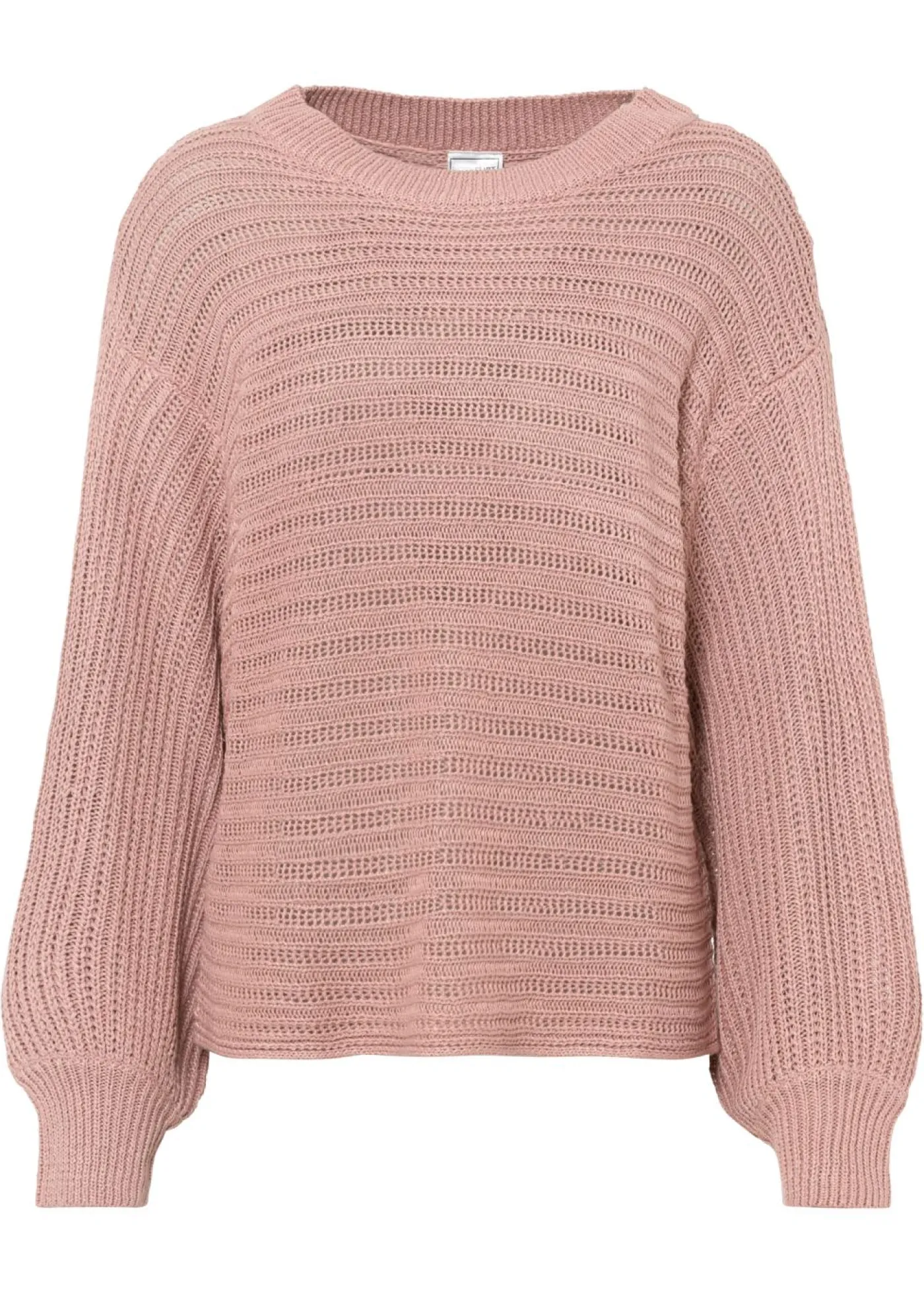 bonprix bonprix Jerséis|Ropa De Punto>Jersey holgado de punto troquelado Rosa vintage