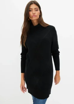 bonprix bonprix Jerséis|Ropa De Punto>Jersey largo Negro