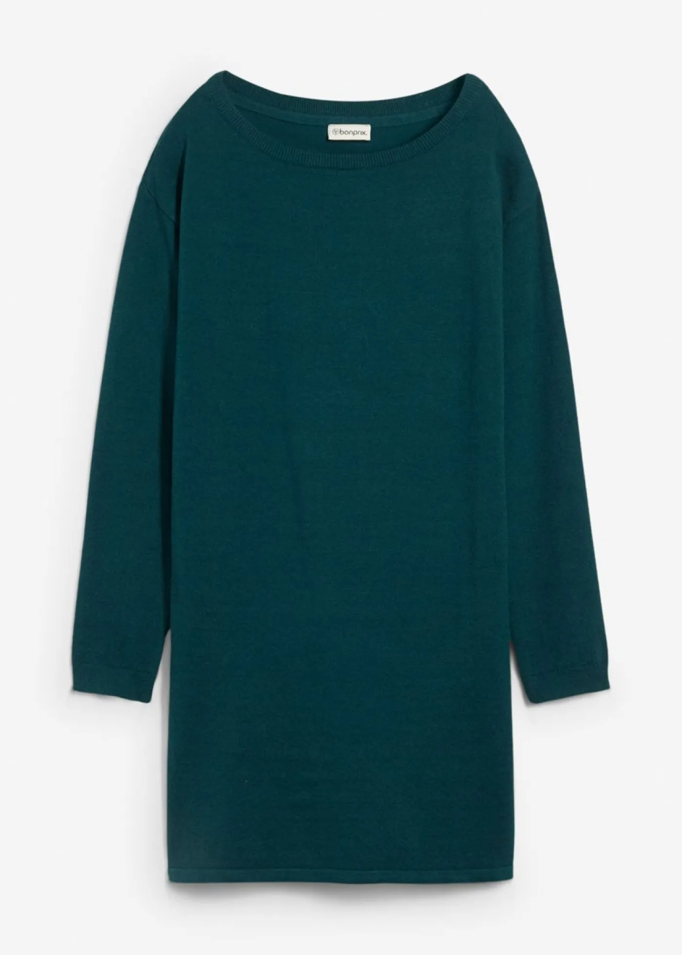 bonprix bonprix Básicos|Jerséis>Jersey largo con algodón reciclado Verde