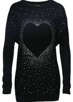 Mujer bonprix bonprix Jersey largo de mezcla de algodón