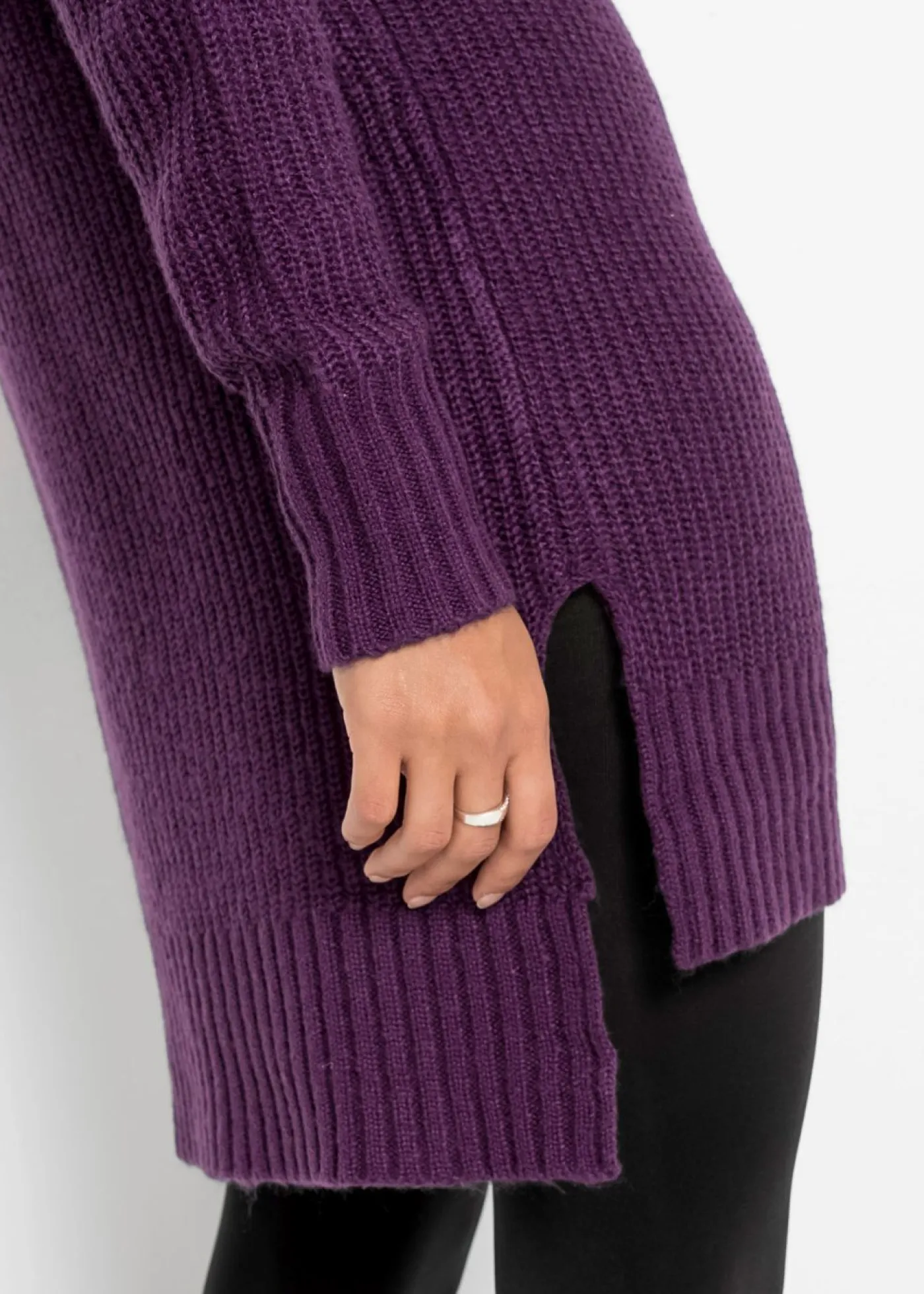 bonprix bonprix Jerséis|Ropa De Punto>Jersey largo de punto Lila oscuro