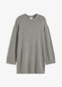 Mujer bonprix bonprix Jersey largo de punto fino con aberturas laterales en mezcla de viscosa