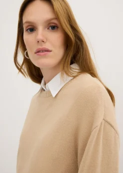 Mujer bonprix bonprix Jersey largo de punto fino con aberturas laterales en mezcla de viscosa