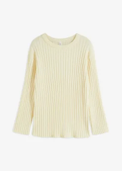 bonprix bonprix Jerséis|Ropa De Punto>Jersey oversize Blanco-crema