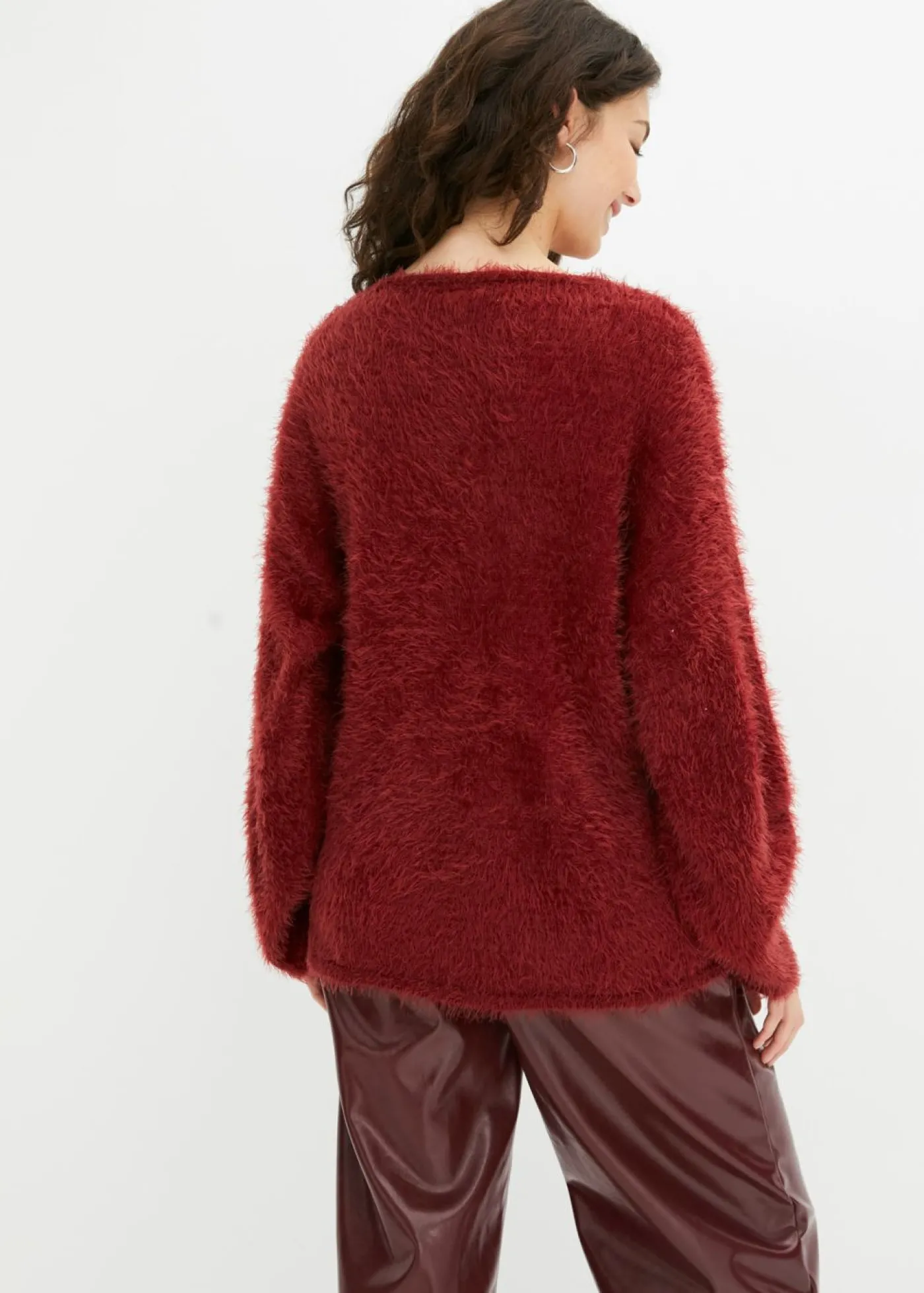 bonprix bonprix Ropa De Punto|Jerséis>Jersey oversize Rojo rubí