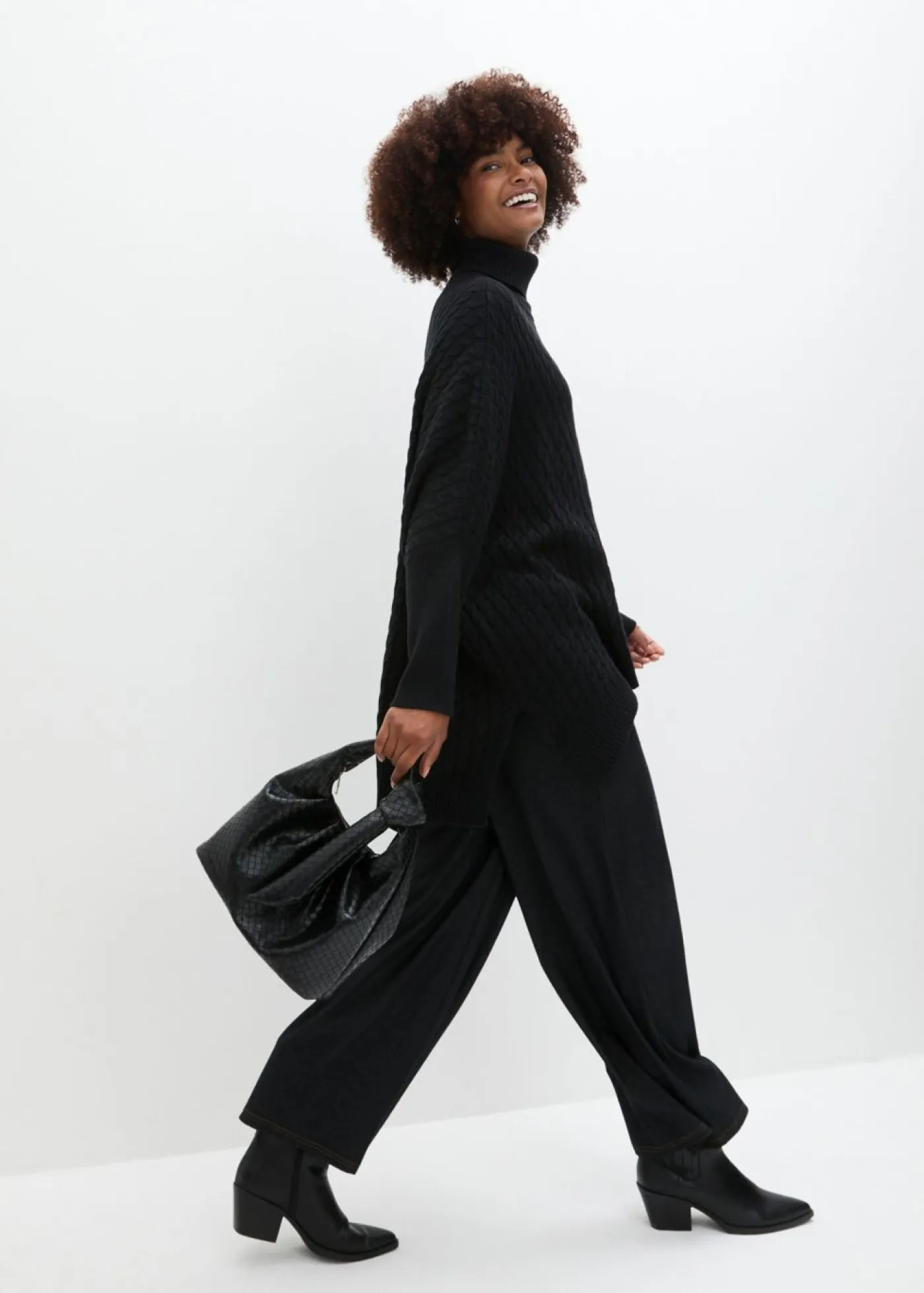 bonprix bonprix Jerséis|Ropa De Punto>Jersey oversize Negro