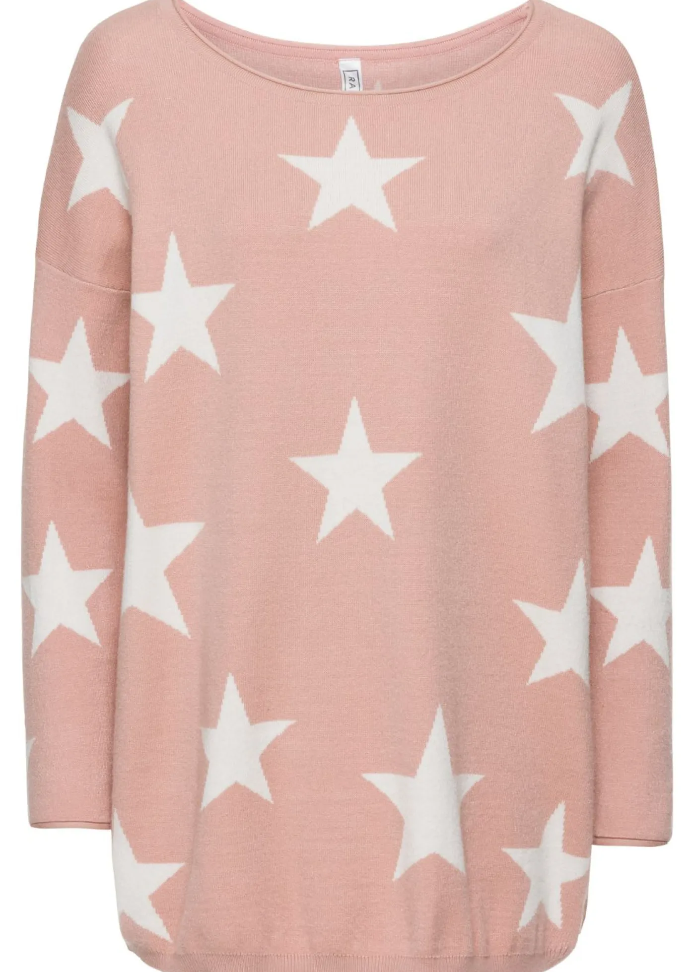 bonprix bonprix Jerséis|Ropa De Punto>Jersey oversize rosa vintage-blanco