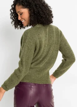 Mujer bonprix bonprix Jersey oversize con aspecto cruzado