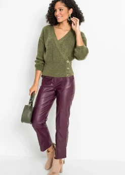 Mujer bonprix bonprix Jersey oversize con aspecto cruzado