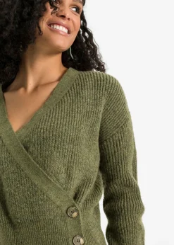 Mujer bonprix bonprix Jersey oversize con aspecto cruzado