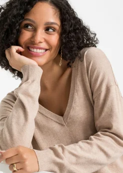 Mujer bonprix bonprix Jersey oversize de mezcla de viscosa