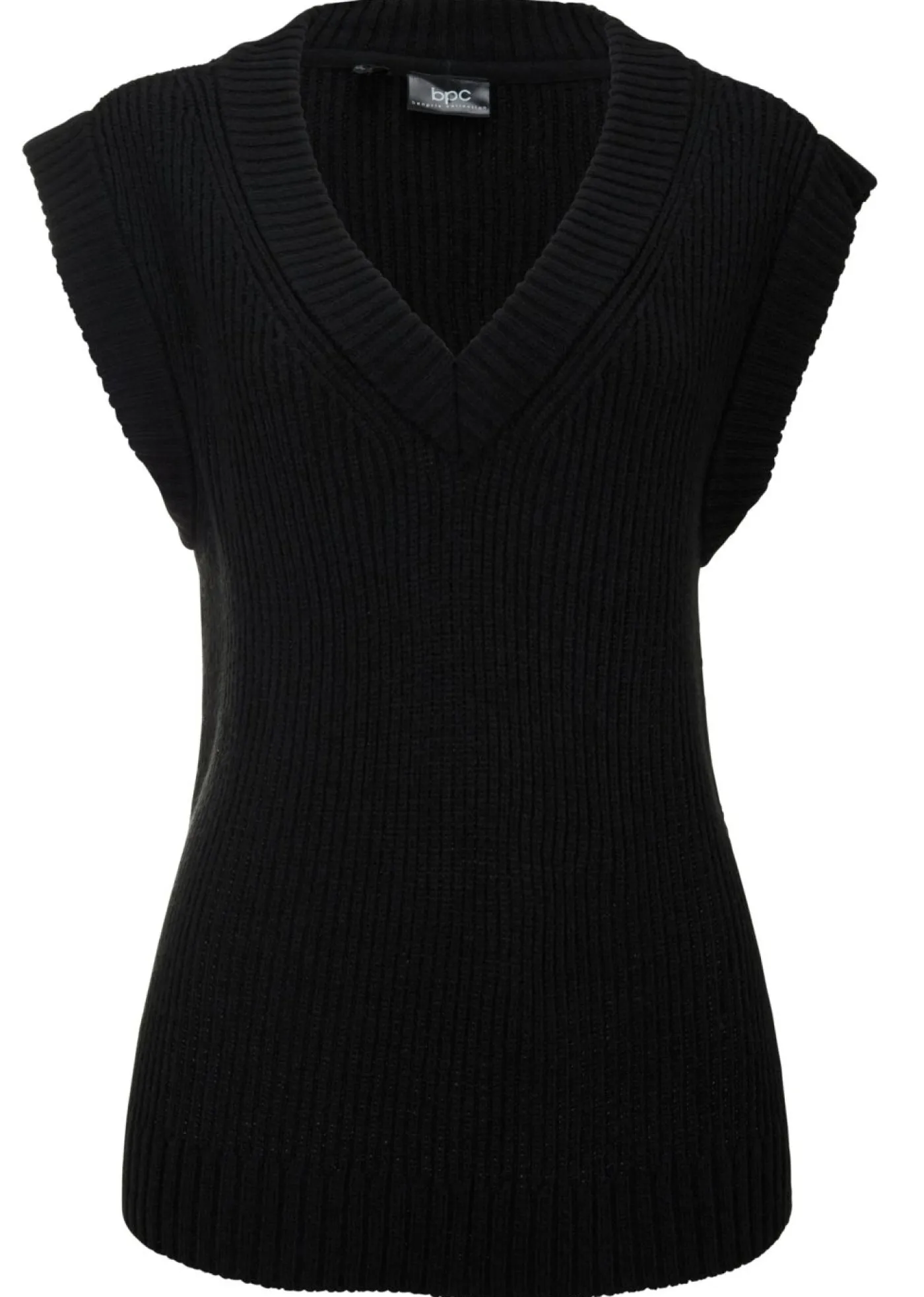 bonprix bonprix Jerséis|Ropa De Punto>Jersey sin mangas Negro