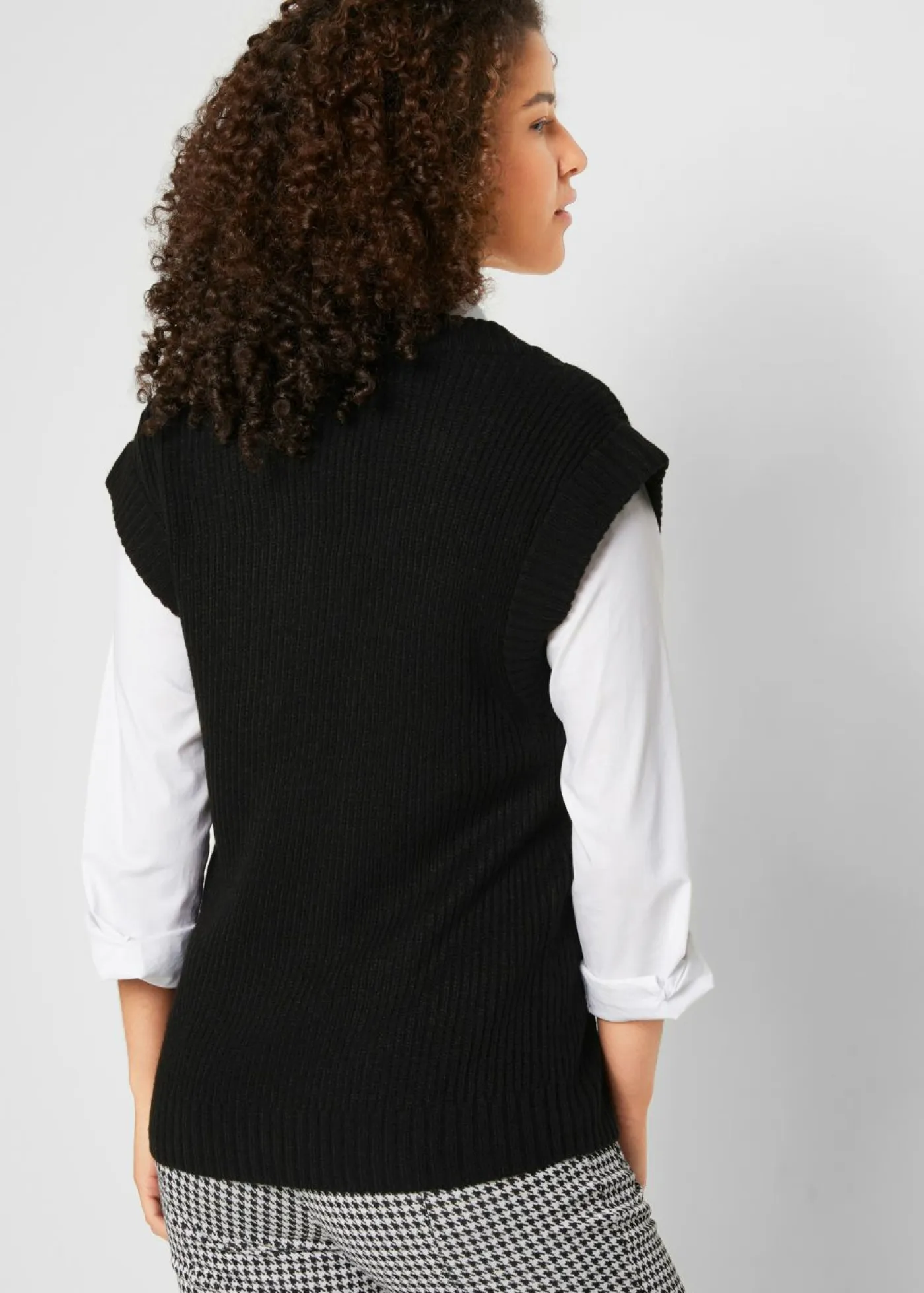 bonprix bonprix Jerséis|Ropa De Punto>Jersey sin mangas Negro