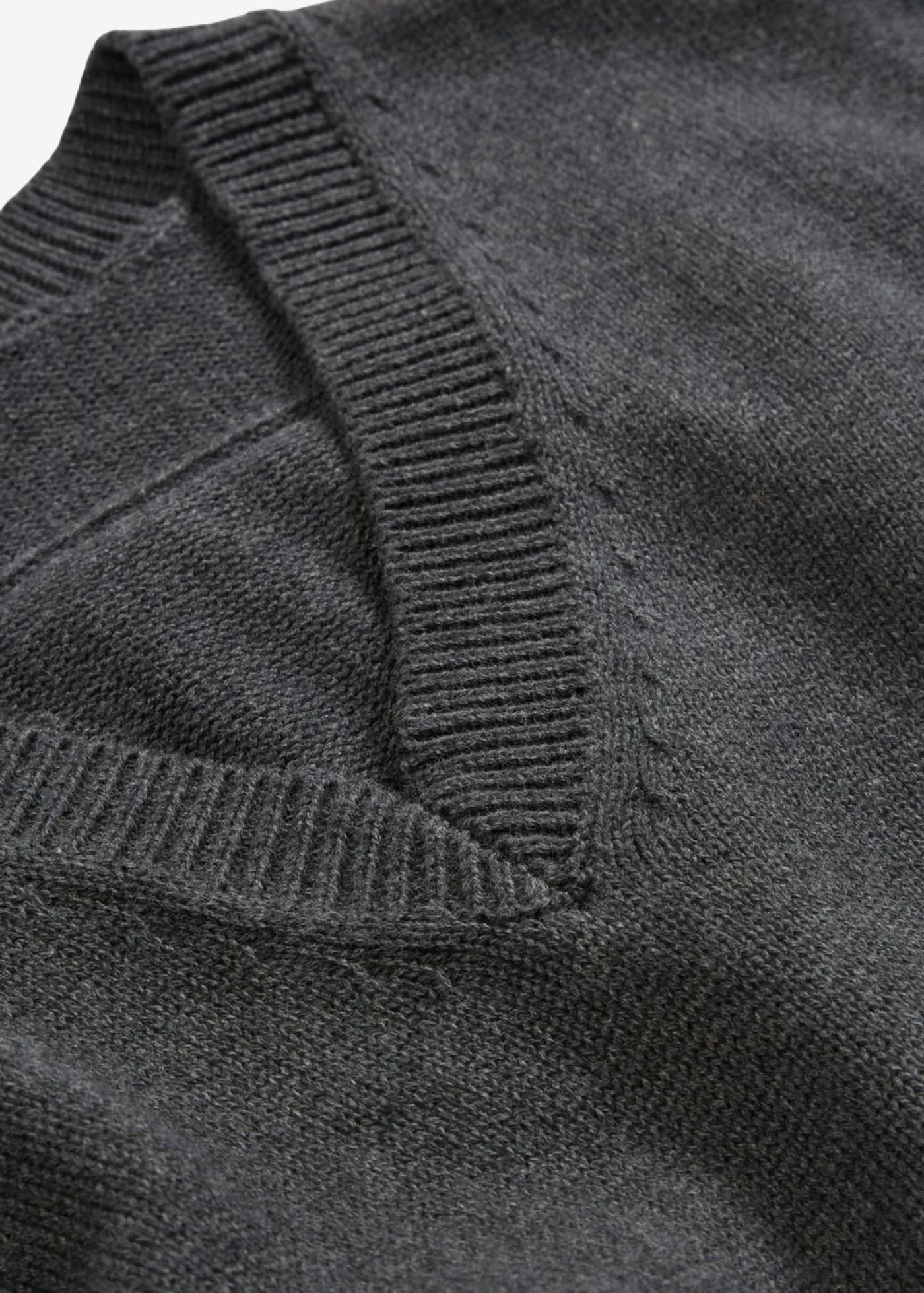 bonprix bonprix Esenciales|Jerséis>Jersey sin mangas de algodón puro Antracita jaspeado