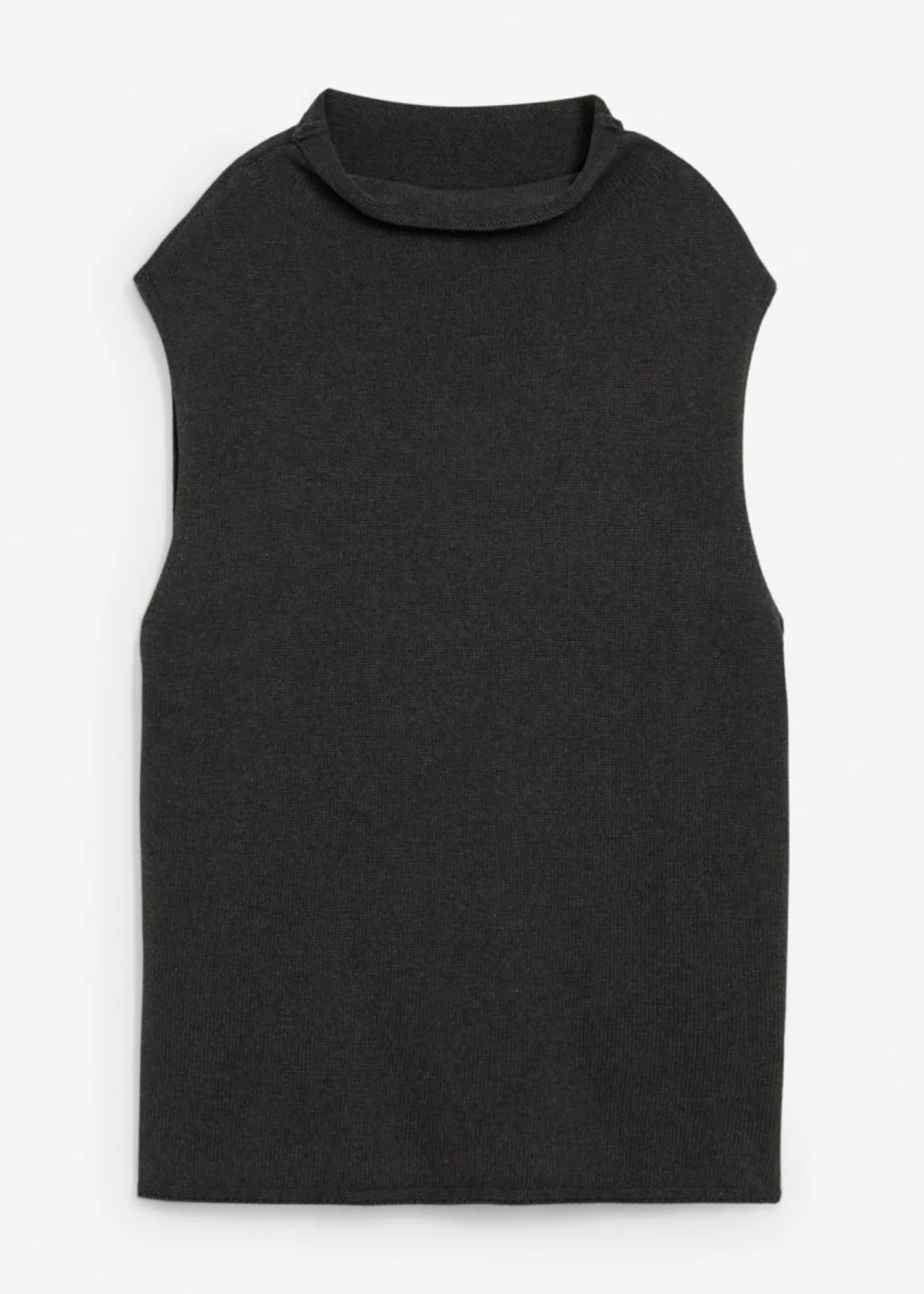 bonprix bonprix Esenciales|Jerséis>Jersey sin mangas de algodón puro Antracita jaspeado