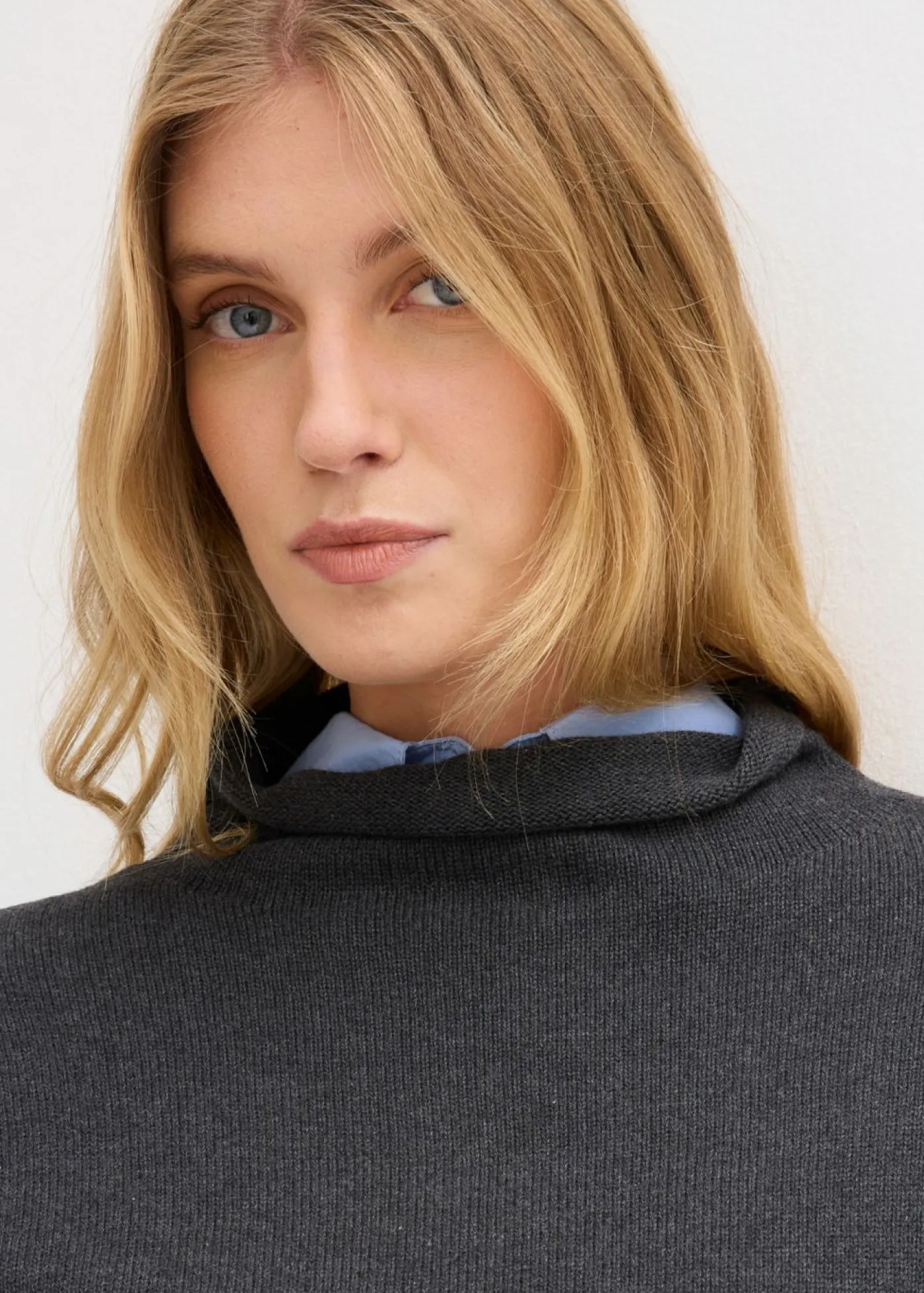 bonprix bonprix Esenciales|Jerséis>Jersey sin mangas de algodón puro Antracita jaspeado