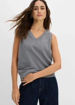 Mujer bonprix bonprix Jersey sin mangas de algodón orgánico puro