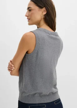 Mujer bonprix bonprix Jersey sin mangas de algodón orgánico puro