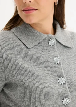 Mujer bonprix bonprix Jersey tipo polo con contenido de lana