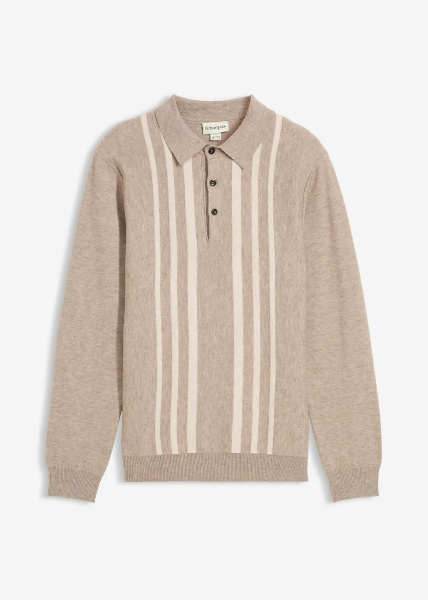 Hombre bonprix bonprix Jersey tipo polo de punto fino con corte ajustado