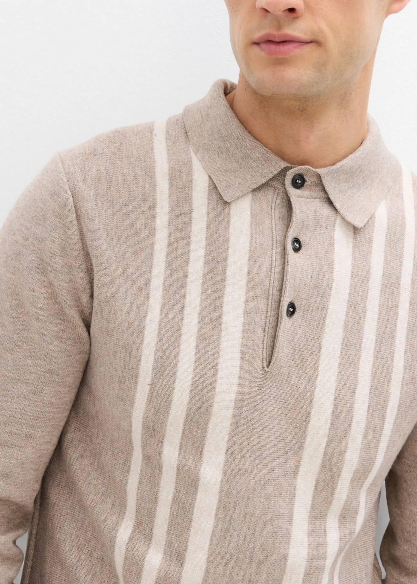 Hombre bonprix bonprix Jersey tipo polo de punto fino con corte ajustado