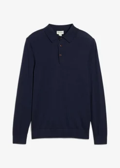 Hombre bonprix bonprix Jersey tipo polo de punto fino con lana merina de calidad con corte ajustado