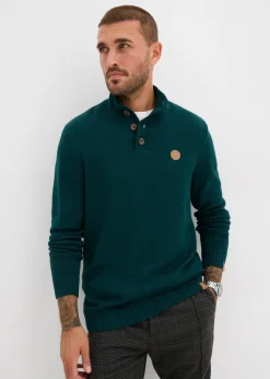 Hombre bonprix bonprix Jersey tipo troyer de algodón puro