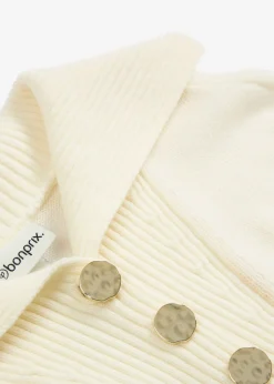 bonprix bonprix Jerséis>Jersey troyer con lana merina Blanco lana