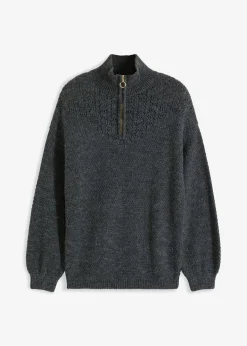 Mujer bonprix bonprix Jersey troyer con patrón ajour